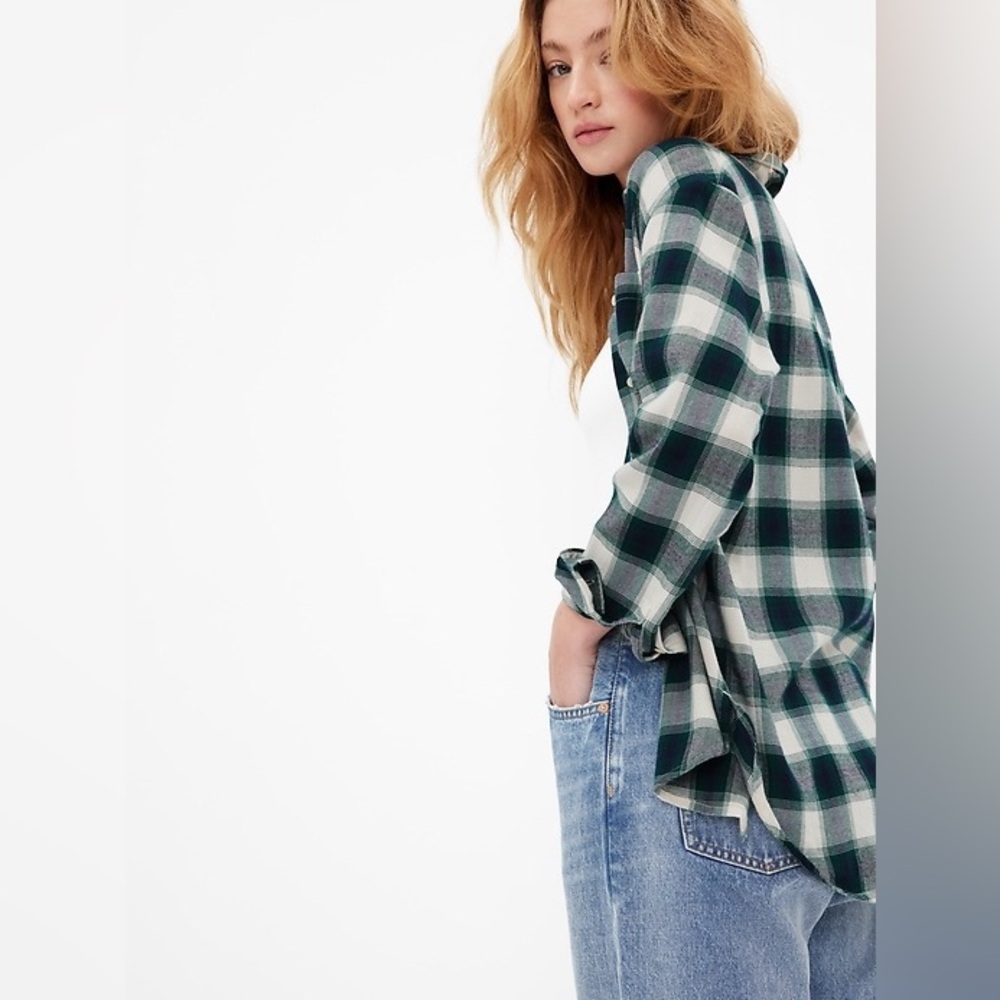 J. Crew Green Plaid Button Down Shirt